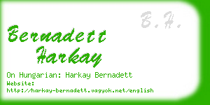 bernadett harkay business card